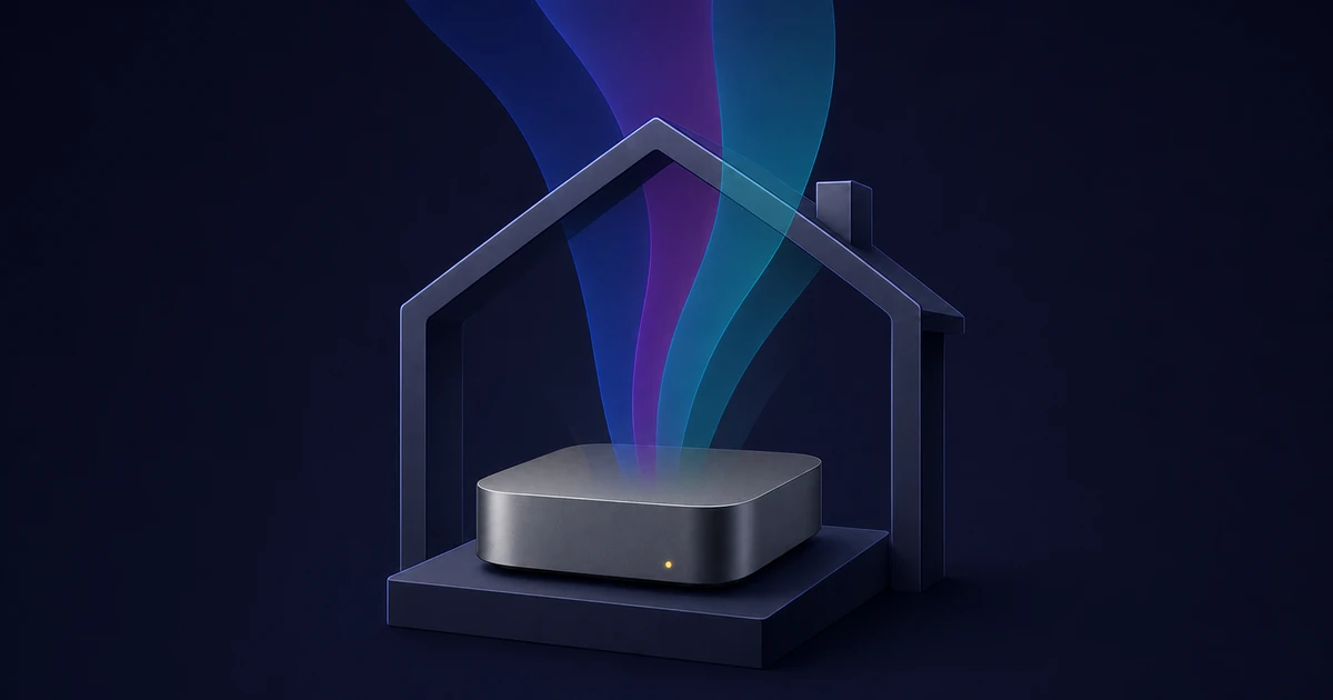 A compact Mac mini home server powering private cloud, local AI, automation, development, and media services